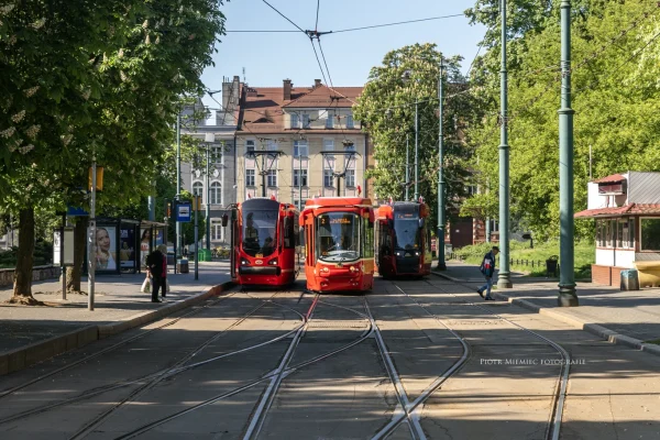 Bytom, tramwaje na placu Sikorskiego